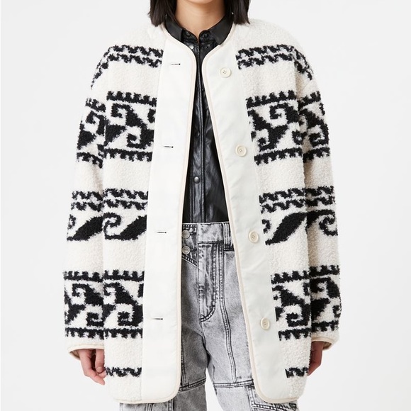 Isabel Marant Himemma Fleece Coat - Picture 3 of 4
